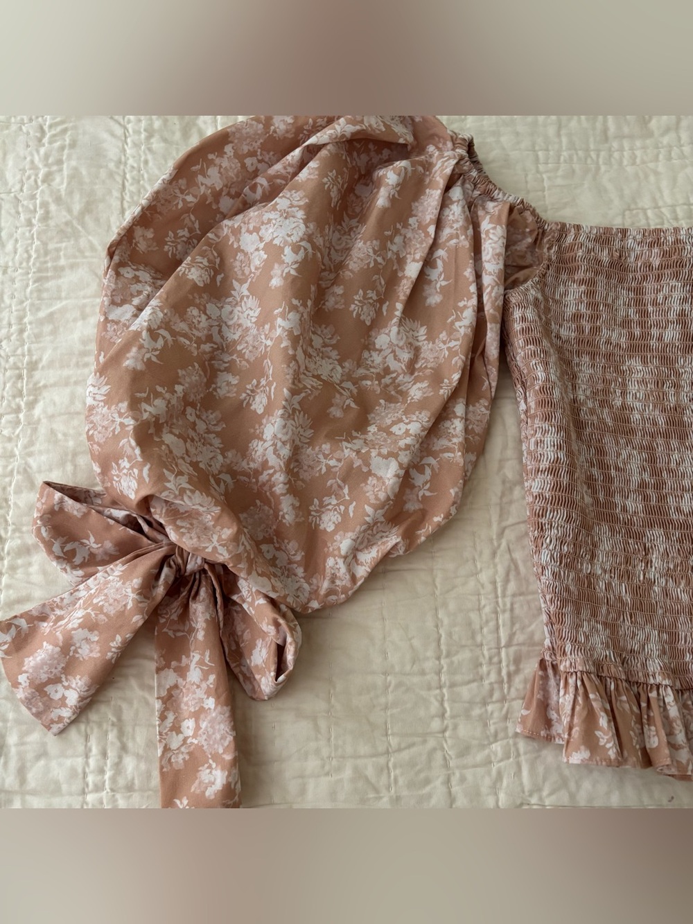 Caroline Constas Puffed sleeves Pink Floral Nora Top Size M (US 6-8) Designer - Picture 6 of 12